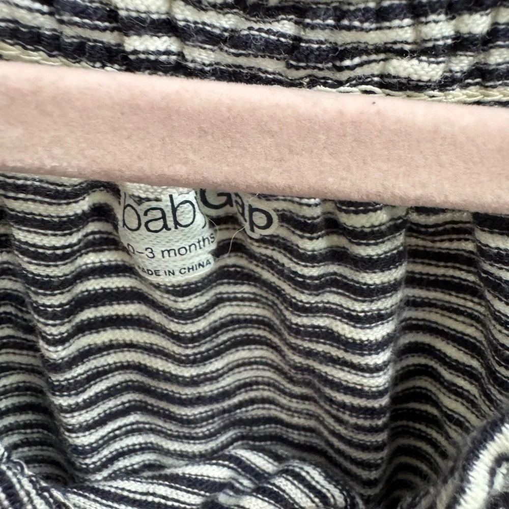 Baby GAP 0-3M Girls Black and White Stripe Camisole Sleeveless Jumpsuit
